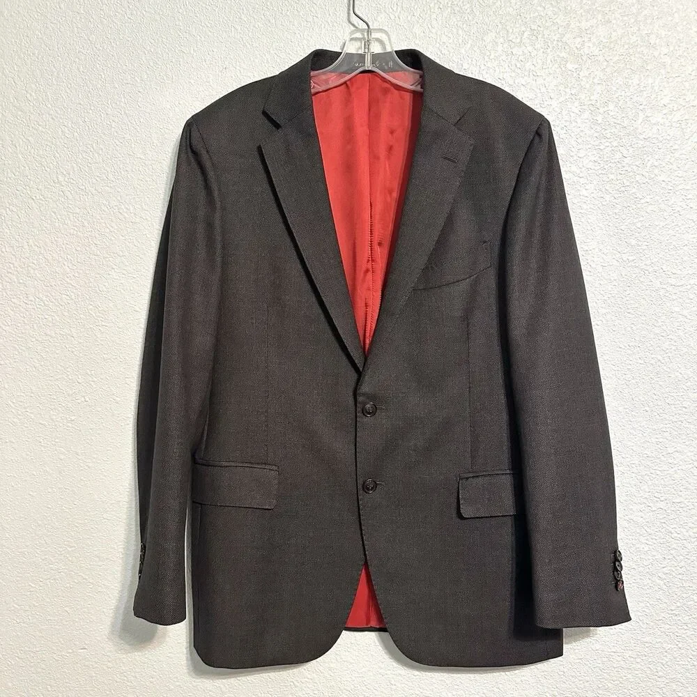 Suitsupply Sienna Canonico Wool Sport Coat Blazer Mens 42R Dark Grey Suit Jacket